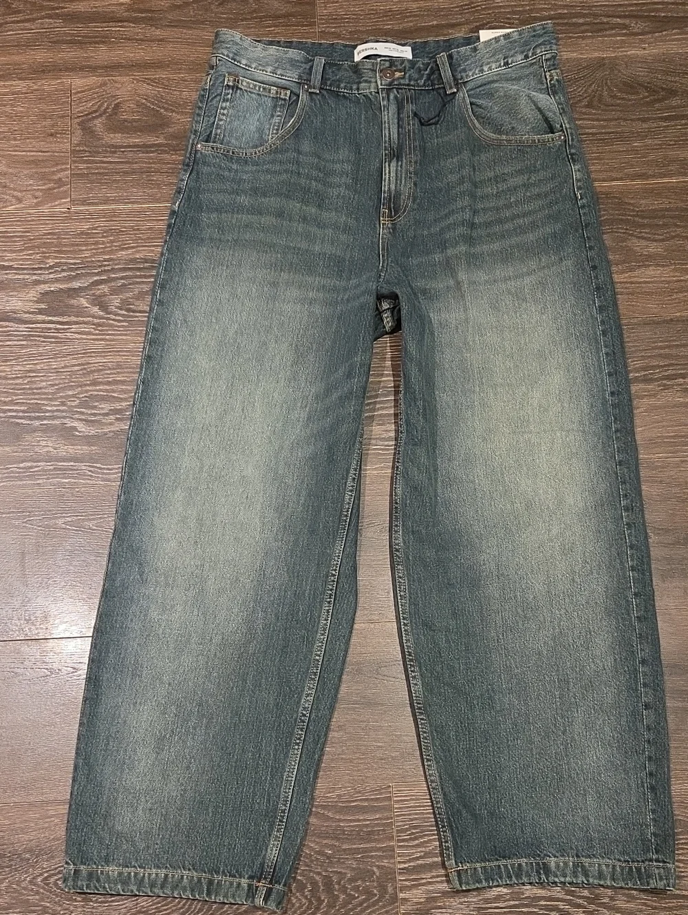 ❤️ NWT! BERSHKA MEN'S SUPER BAGGY JEANS, 36